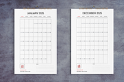 2025 Wall Calendar Minimal Grid, a Stationery Template by Boris Cupac (Thumbnail 1 of 5)