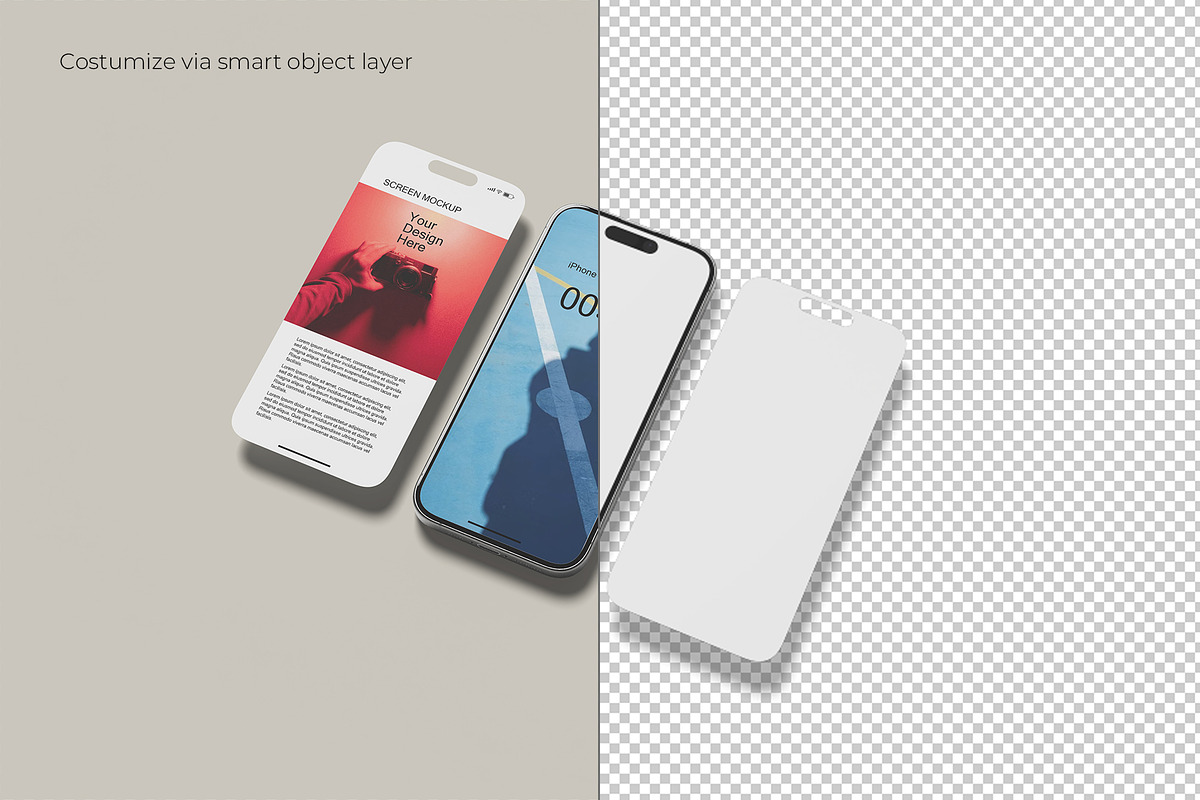 Phone Screen Mock-up, an iPhone Mockup by Lxadesign (Photo 8 of 11)