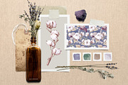 Watercolor Sunflowers and Cotton, an Illustration by Yuliya Art (Thumbnail 2 of 24)