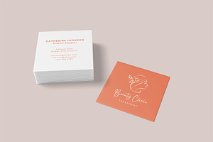 Square Business Card Mockup Bundles