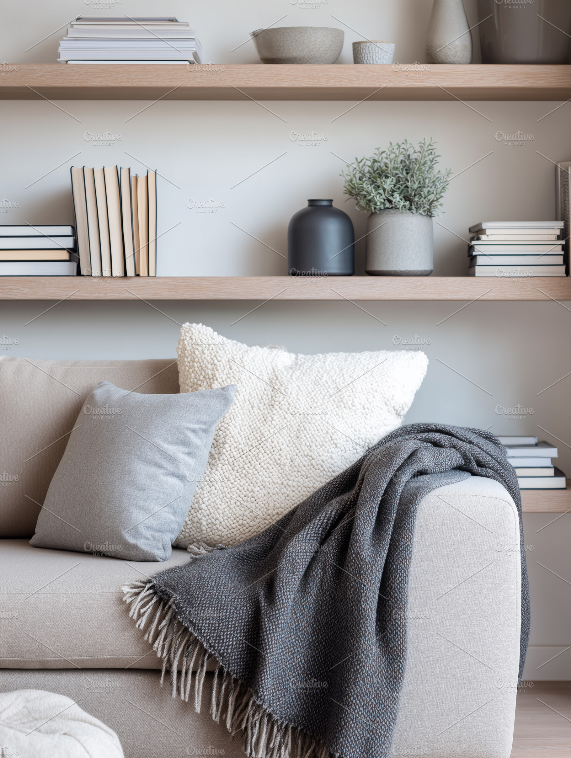 Cozy Scandinavian living room with, an Architecture Photo by MistyDay