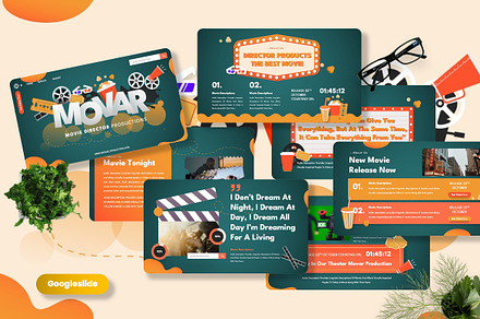 Movar - Movie Director Googleslide, a Presentation Template by Dhabee