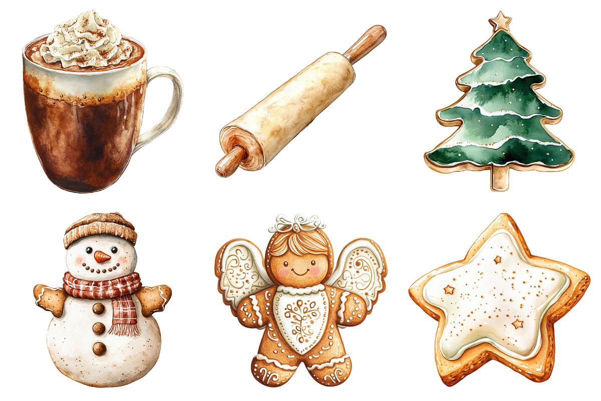 Christmas Holiday Baking Clipart Bun, an Illustration by Daily.Designs (Photo 4 of 5)