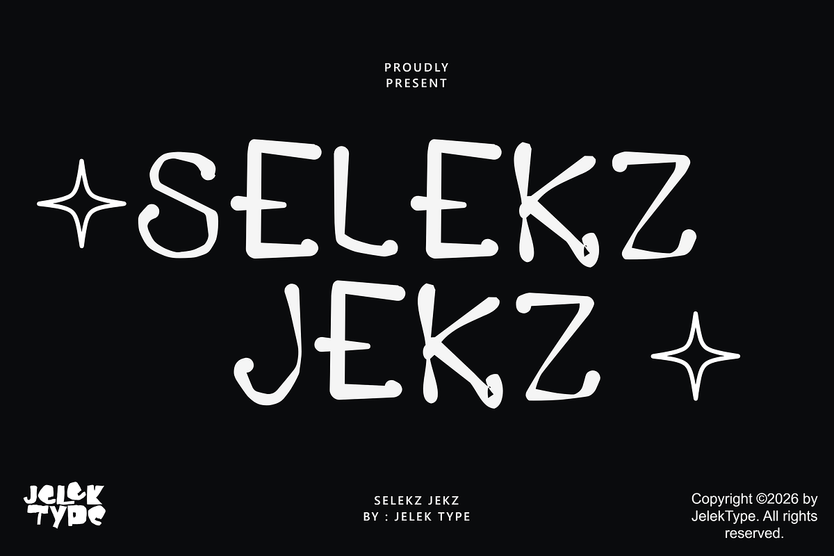 Selekz Jekz Handwritten, a Handwritten Font by JelekType (Photo 1 of 8)