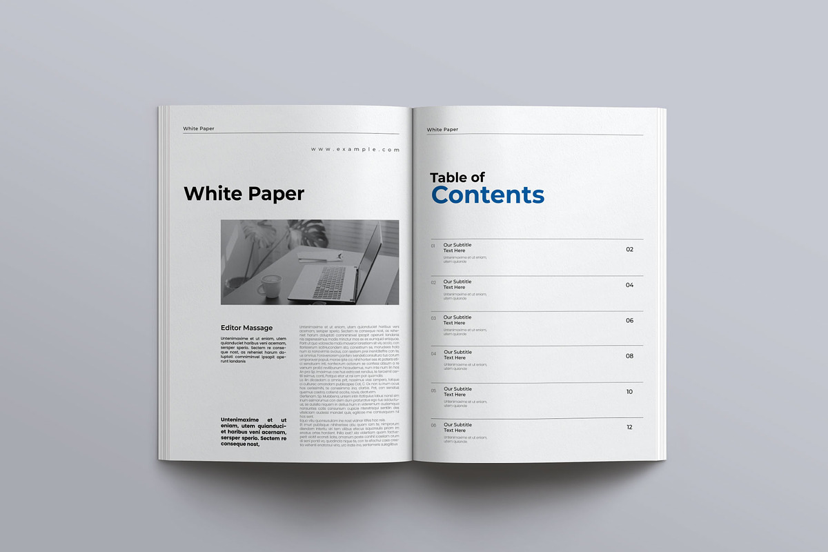 White Paper Template Layout, a Brochure Template by Creative-Work (Photo 2 of 8)