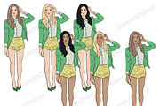 Saint Patrick's Day Girls Clipart, a Person Illustration by GlamArtZhanna (Thumbnail 2 of 4)