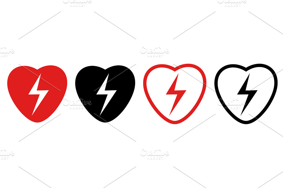 Red and black defibrillator icon, a Healthcare Illustration by Vectorbuum