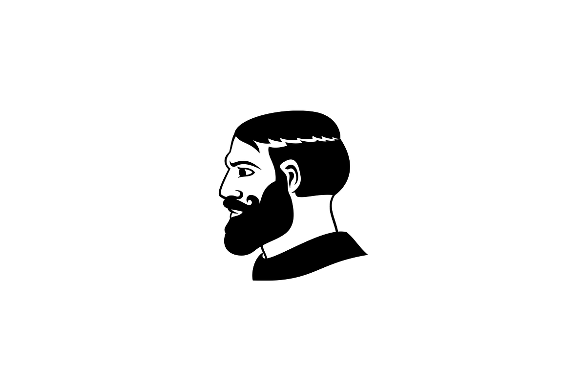 Minimalist Modern Beard Man Logo, a Branding & Logo Template by Luxury Logos (Photo 3 of 4)