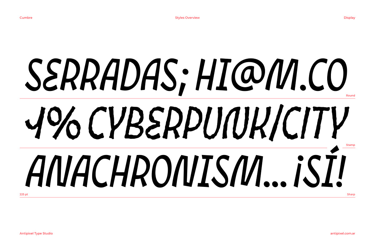 Cumbre | Slanted Wavy Display Font, a Sans Serif Font by Antipixel Type Studio (Photo 3 of 16)