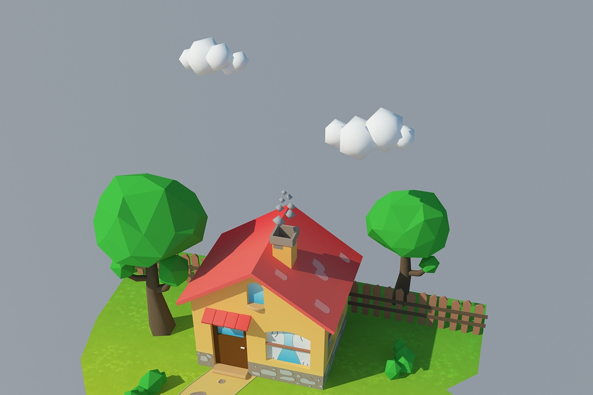 Low Poly House 1, an Architecture 3D Model by XYZ Space (Photo 5 of 5)