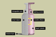 Foaming Soap Dispenser Bottle Mockup, a Cups & Container Mockup by Digitalphaser (Thumbnail 2 of 8)