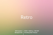 Retro – 100 Gradient Backgrounds, a Texture Graphic by MarkSupply (Thumbnail 1 of 5)