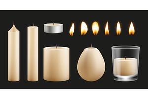 Candles kit design. Realistic wax, a Background Graphic by Onyx