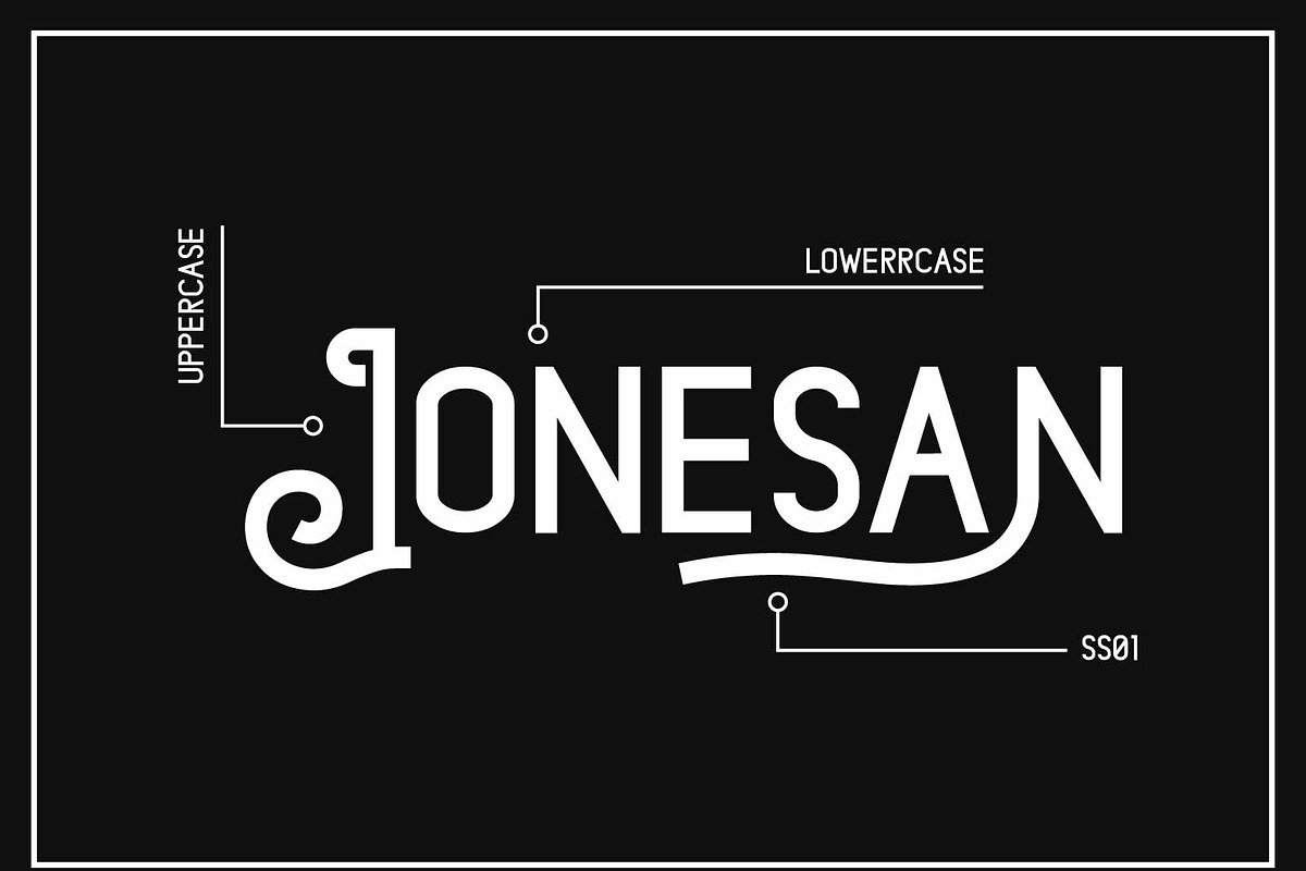 Jonesan | Display Vintage Font, a Sans Serif Font by MustofaCreative (Photo 2 of 5)