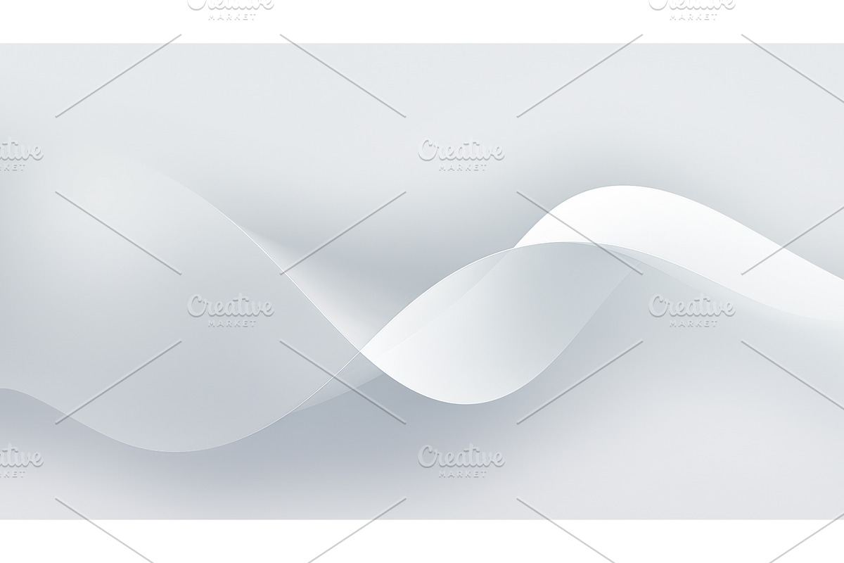 Soft White Abstract Design, an Illustration by BazziBa♥