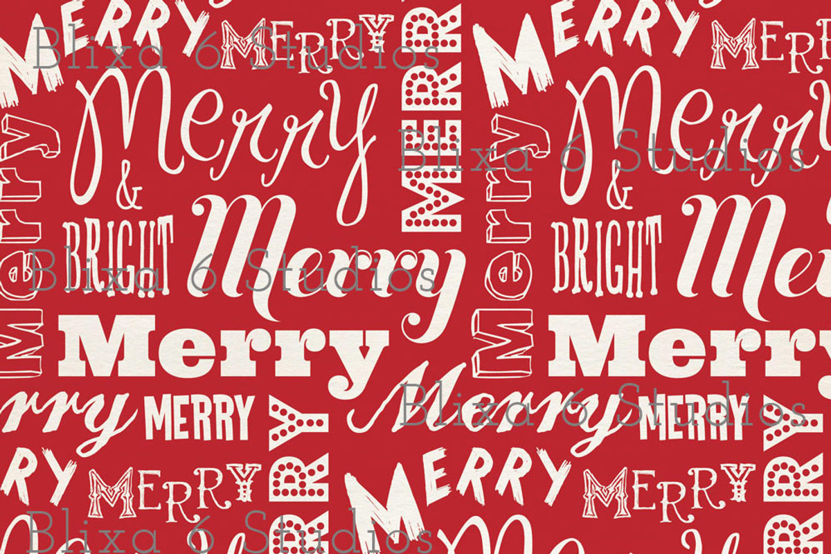 12 Classic Holiday Digital Papers preview 3