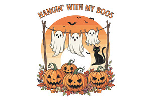 Hangin’ With My Boos Cute Boo PNG, an Illustration by CraftArtStudio