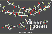 Christmas Lights Vector, a Decorative Illustration by Kelly Jane Creative (Thumbnail 3 of 4)