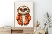 Cute Autumn Owl PNG Clipart, an Animal Illustration by RobertsArt (Thumbnail 7 of 7)
