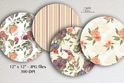 Floral peach, a Pattern Graphic by patriziamoscone (Thumbnail 2 of 4)
