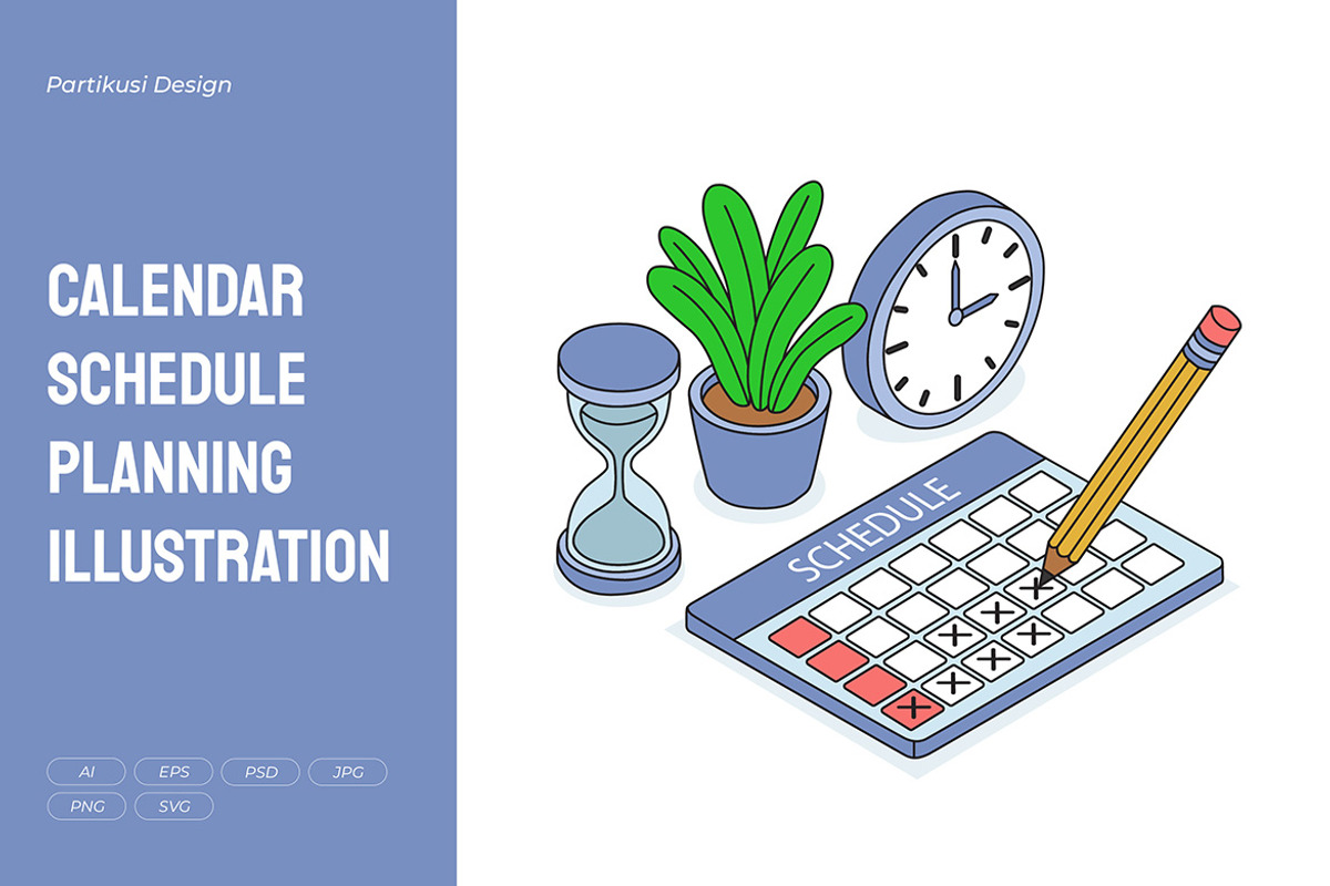 Calendar Schedule Planning, an Object Illustration by Partikusi Design (Photo 1 of 3)