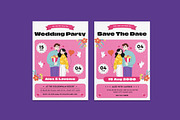 Bingslove Wedding Invitation, an Invitation Template by iDoodle Studio (Thumbnail 1 of 4)