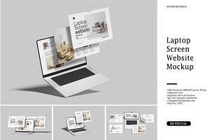 Laptop Screen Website Mockup, a Device Mockup by mahremdesign