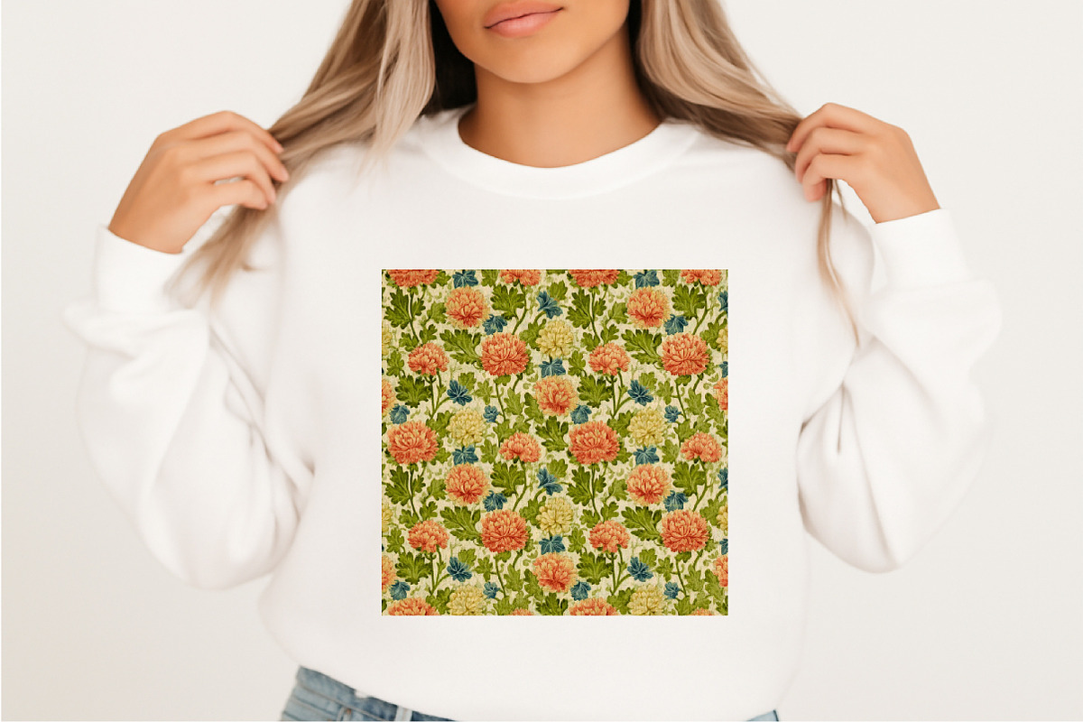 Vintage William Morris Style Floral, a Pattern Graphic by SVGArt (Photo 8 of 9)