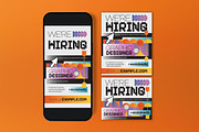 Gray Black We're Hiring Flyer Set, a Flyer Template by graphicook (Thumbnail 3 of 3)
