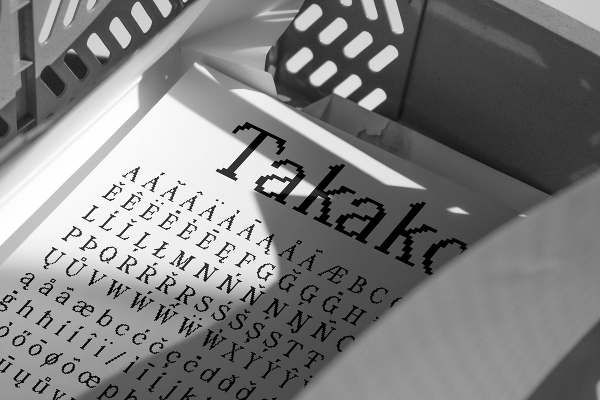 Takako bit - Pixel serif font family, a Serif Font by Gianluca_Bergo (Photo 6 of 11)