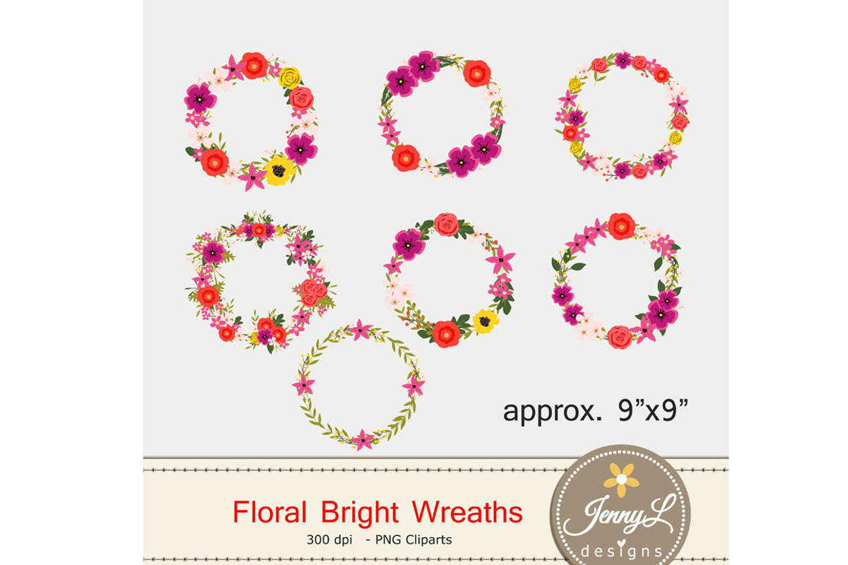 Floral Wedding Wreaths, an Illustration by JennyL Designs (Photo 4 of 7)