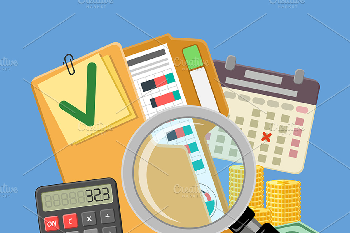 Auditing, Tax, Accounting Concepts, a Finance Illustration by TAlex (Photo 2 of 6)