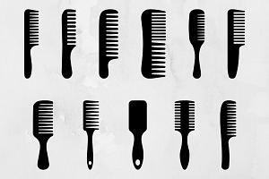Comb Silhouette SVG, an Object Illustration by newminddesign