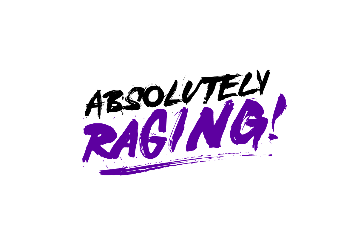 Angry Brush Font, a Handwritten Font by Emily Joy Rich