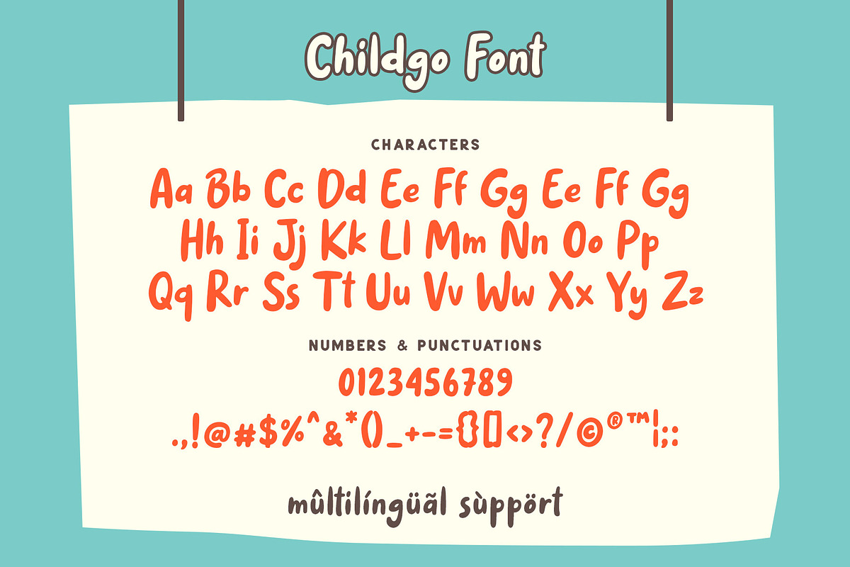 Childgo - Bold and Fun Font, a Sans Serif Font by Weape Studio (Photo 6 of 7)