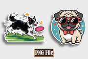 Cat and Dog Stickers Bundle, an Animal Illustration by protabsorkar11 (Thumbnail 4 of 4)
