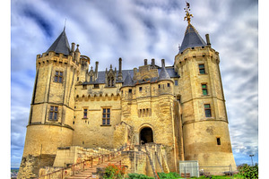 Chateau de saumur in the loire valley france containing france, castle, and, an Architecture Photo by Leonid Andronov