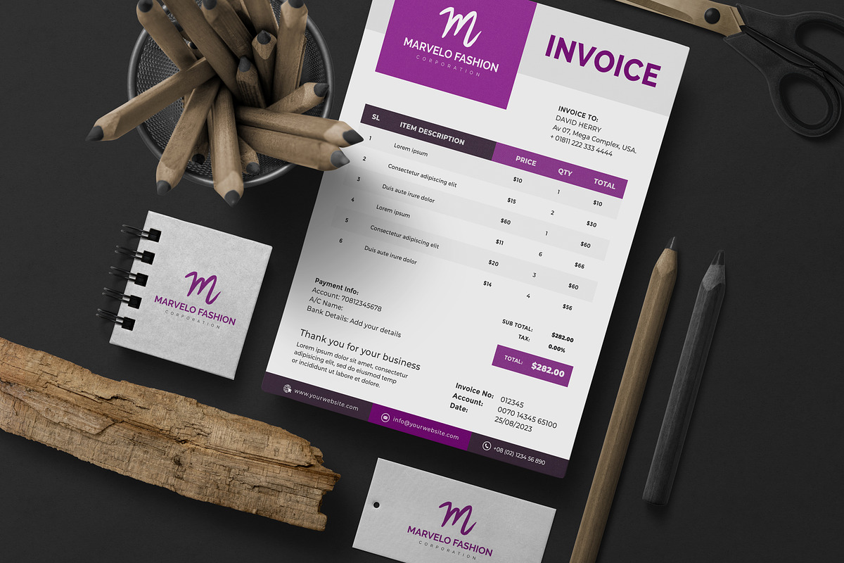 MARVELO Corporate Identity Pack, a Stationery Template by Dueza.Com (Photo 1 of 5)