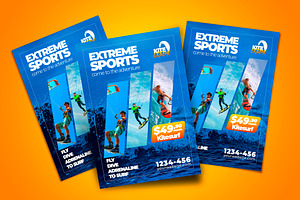 Flyer A5 Adventure kitesurf Template
