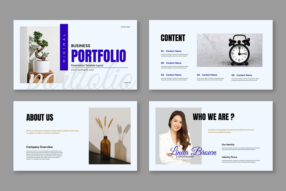 Minimal Business Portfolio, a Presentation Template by Mighty-Slide (Photo 2 of 6)