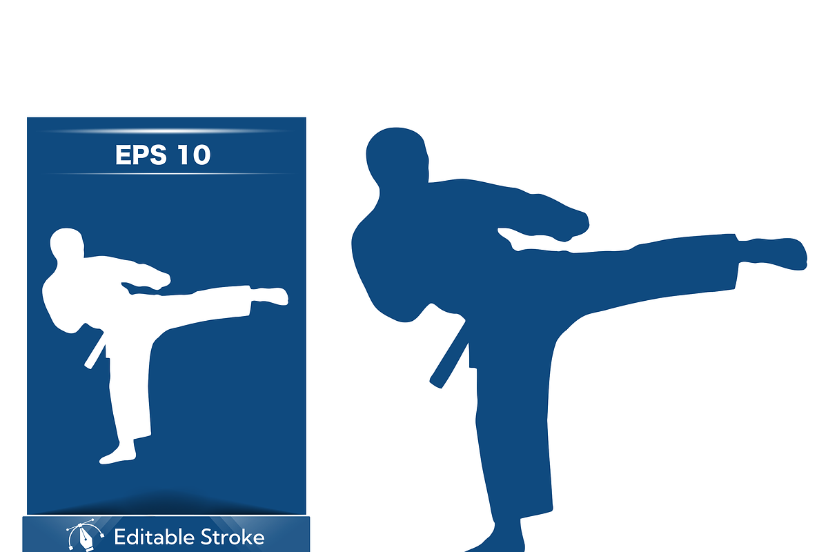 Dynamic Karate Action Vector, a Sport Illustration by CarWrap design (Photo 2 of 4)