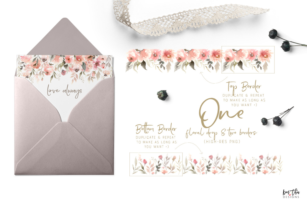 Unruly Watercolor Flowers Set, an Illustration by Kim Thoa Designs (Photo 5 of 11)