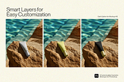 5 Poolside Cosmetic Bottle Mockups, a Packaging Mockup by Frills Images (Thumbnail 5 of 7)