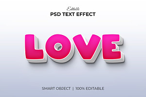 Love Text Effect Photoshop Mockup