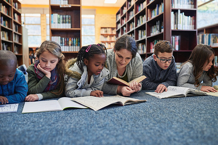 The library is their favourite place to learn, a Photo by Peopleimages.com