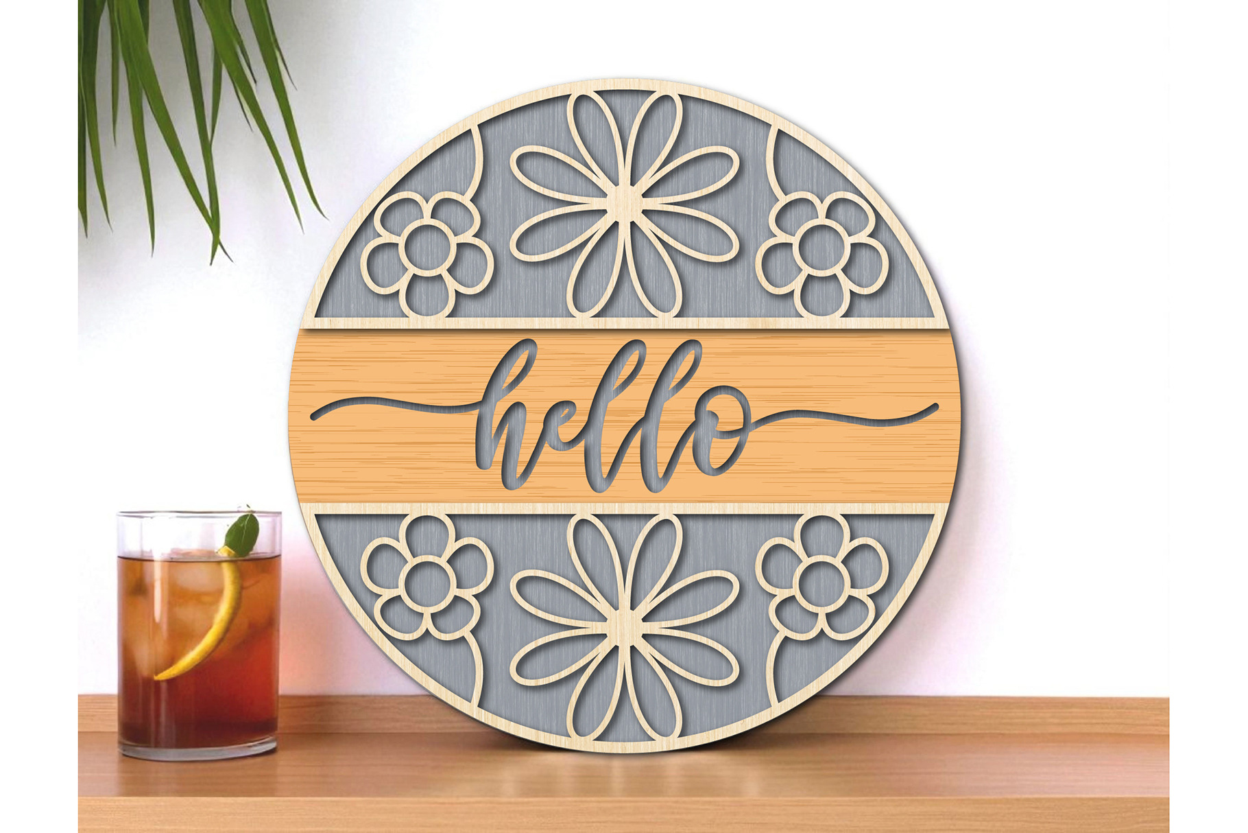 Hello Sign Laser Cut, a Texture Graphic by Libby Wishes