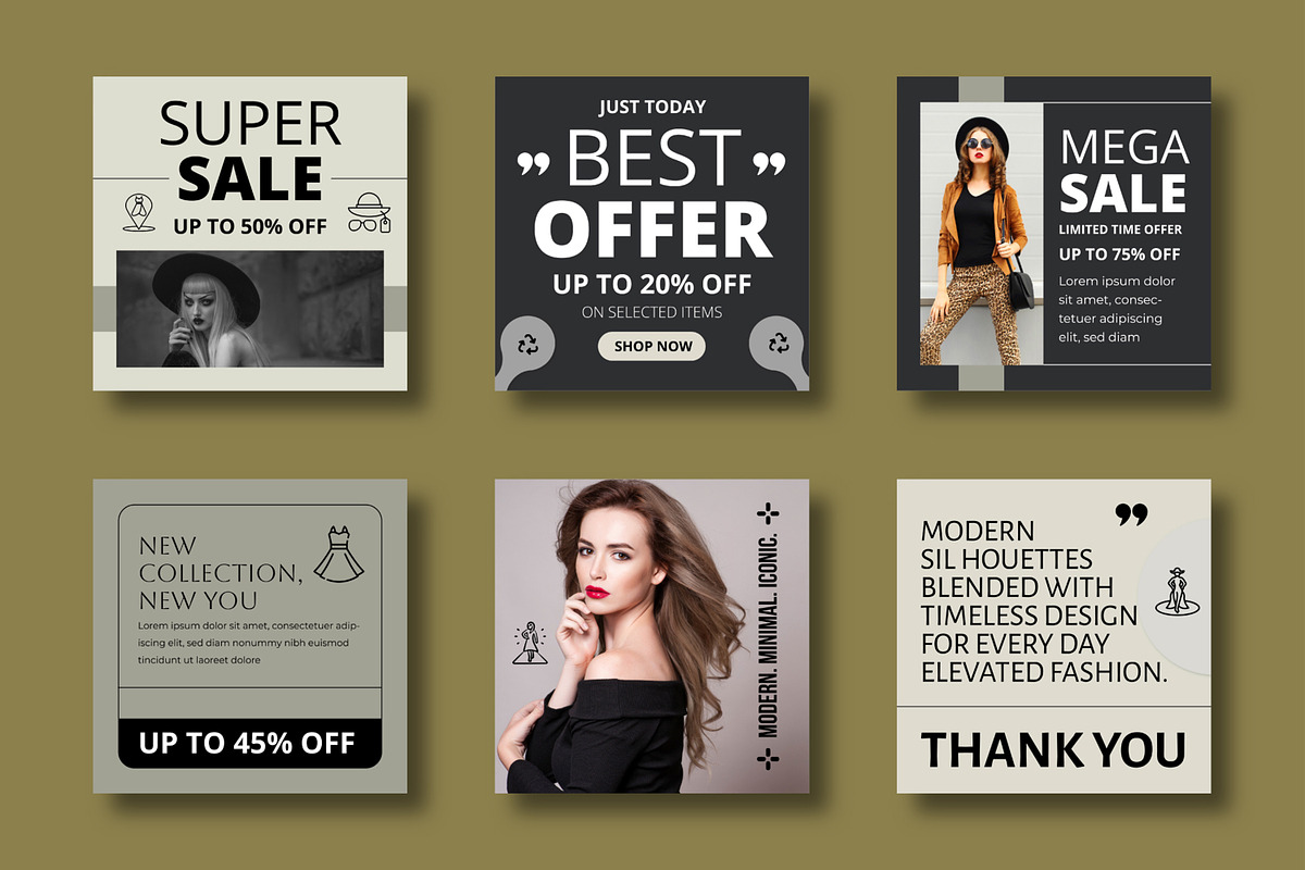Fashion Sale Social Media Post, a Social Media Template by MightyDesign (Photo 1 of 8)