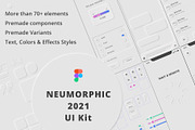 Neumorphic 2021 UI Kit for Figma, an UI Kit Template by Troyan Studio (Thumbnail 1 of 4)