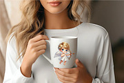 Cartoon Cupid with a bow and arrow., an Animal Illustration by KENO Mascots (Thumbnail 4 of 8)