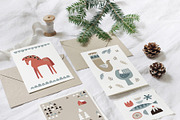 Scandinavian Christmas illustrations, an Animal Illustration by Tabita's shop (Thumbnail 2 of 11)